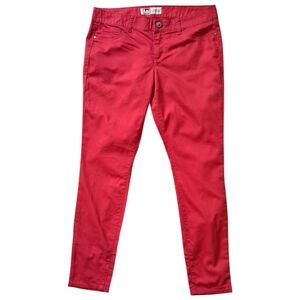 LEI Women's Vibrant Red Ashley Midrise Skinny Jeans